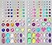 Amariver Self-Adhesive Rhinestone Sticker, Multi-Color Bling Craft Jewelrys Crystal Gems Stickers, Assorted Size and Multi-Shapes, 8 Sheets