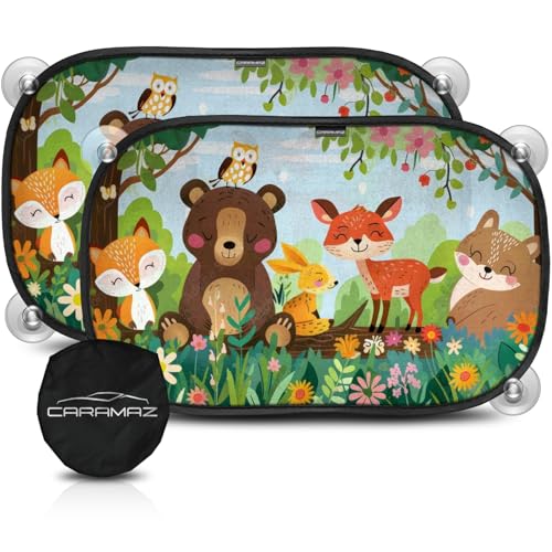 Caramaz Sun Protection for Children with UV Certificate, 2 Pieces 51 x 31 cm Wood