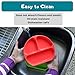 SiliKong Silicone Suction Plate for Toddlers, Fits Most Highchair Trays, BPA Free, Divided Baby Feeding Bowls Dishes for Kids (Red)