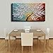 YaSheng Art -3D Oil Paintings Blue Flowers Oil Painting on Canvas Texture Abstract Art Pictures Canvas Wall Art Paintings Modern Home Decor Abstract Paintings Ready to Hang 24x48inch