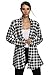Zeagoo Womens Plaid Houndstooth Pattern Coat Knitwear Cardigan Spring Jacket