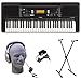 Yamaha PSR-E363 PKS 61-Key Premium Keyboard Pack with Stand, Headphones & Power Supply