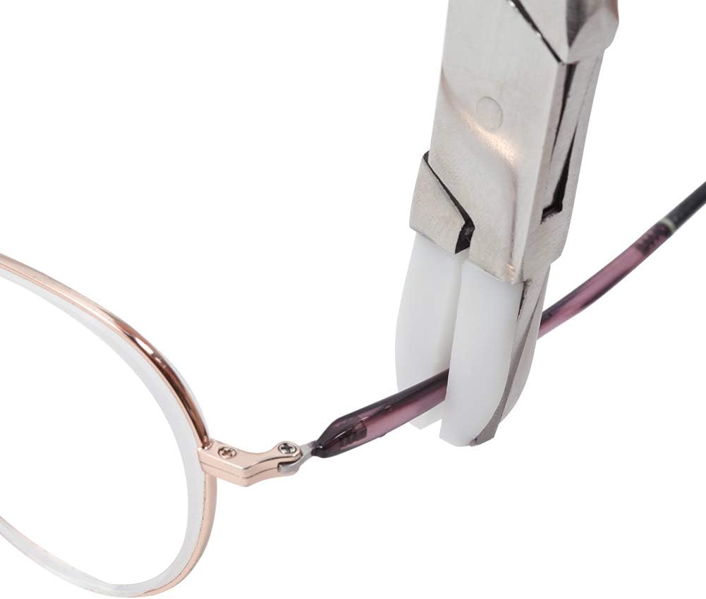 SPEEDWOX Adjusting Eyeglass Arms Frame Plier 6 Inches Eyeglasses Repairing Plier Flat Nose Nylon Jaw Stainless Steel Optical Hand Tool Eye Glasses Repair clamp - Image 5