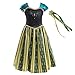 Pettigirl Girls Blue Princess Clothes Fancy Dress Up Costume for Kids Birthday Party Halloween Cosplay Outfits