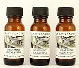 Spearmint Eucalyptus 3 Bottles 1/2 FL Oz Each (15ml) Premium Grade Scented Fragrance Oil by Crazy Candles
