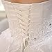 QueenBridal Gorgeous Sweetheart Lace Chapel Train Ball Gown Wedding Dress for Bride (14,White)