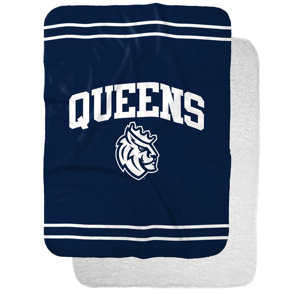 Queens University of Charlotte Primary Logo Stripes