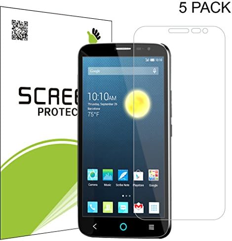 [5 Pack] Saver Hand -High Definition Clear Screen Protector for Alcatel OneTouch Hero 2C
