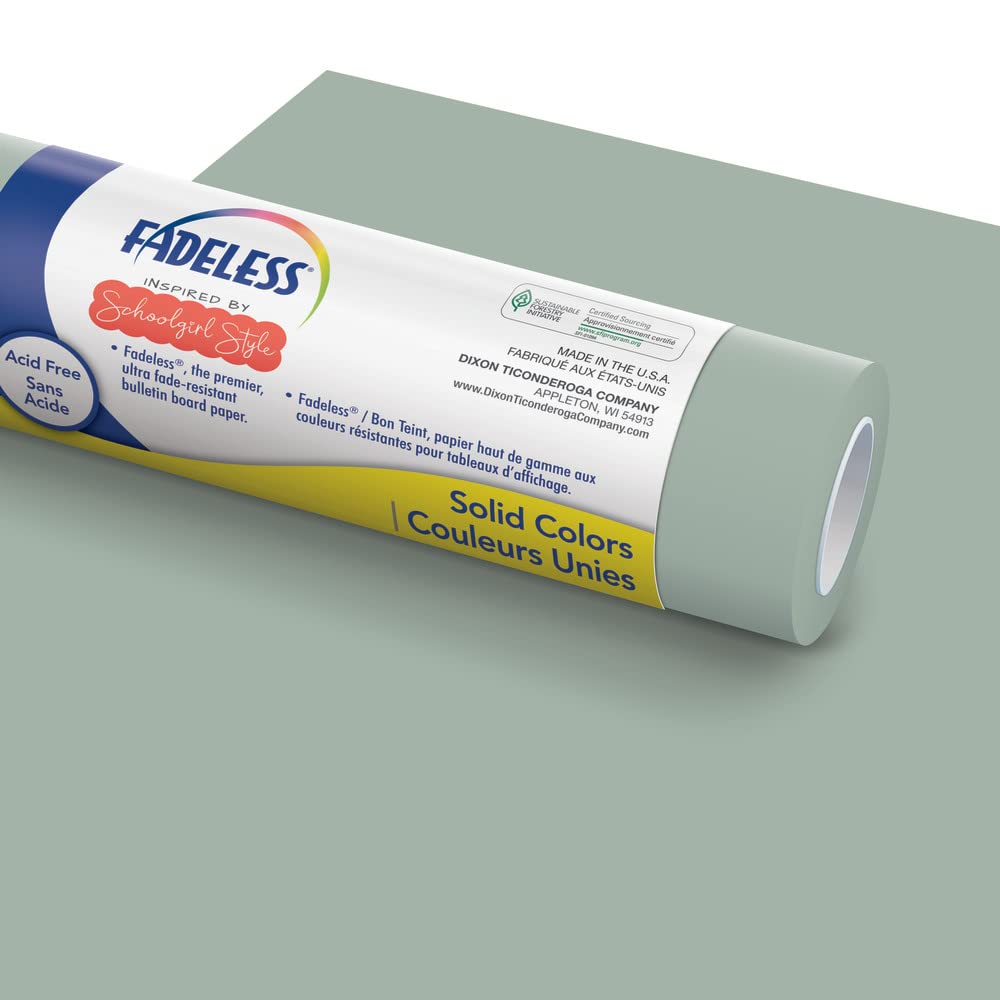 Fadeless Schoolgirl Style Bulletin Board Paper, Vintage Chalkboard, 47.25" x 50', 1 Roll Image