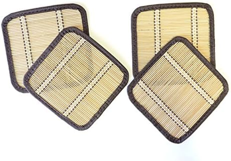 Set of 4 Bamboo Trivet Hot Plate