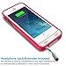 iPhone 5S Battery Case, iPhone 5 Battery Case - Maxboost Atomic S Portable Charger for iPhone 5/5S [MFI Certified] External Protective 2400mAh Battery Charging Juice Power Bank [Glossy White/Pink]