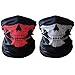HAMIST Couples Seamless Skull Face Tube Mask Black&Red