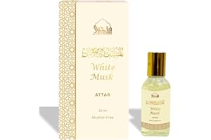 White Musk Attar Oil by Dukhni | Arabic perfume oils for men and women | 30ml Pure musky attar roll on perfume, alcohol free 
