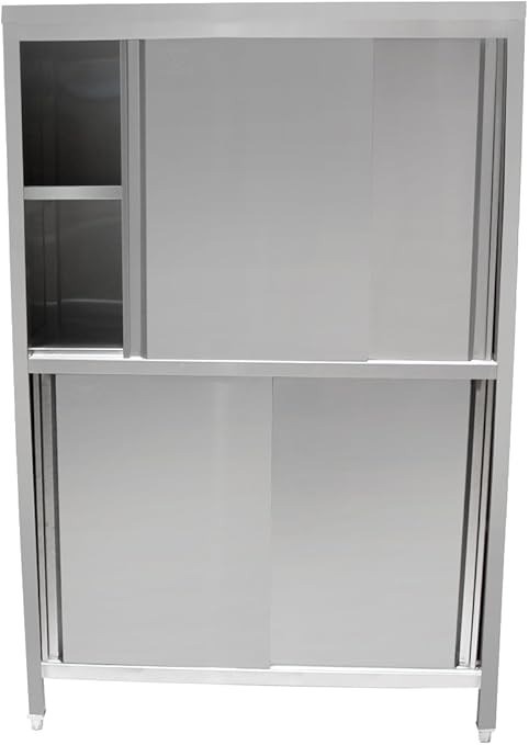 Amazon.de: Beeketal 'BHV180' Gastro Küchenschrank mit 2 Schiebetüren, 2