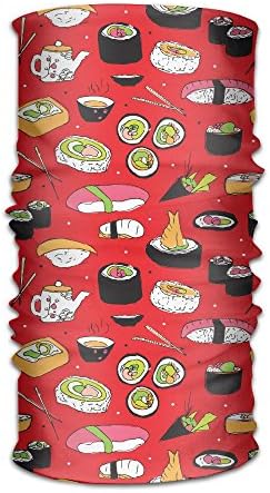 WeiGin Stylish Japanese Cuisine Sushi Roll Maki UV Headband Quick Dry Ultra Soft Elastic Handscarf Microfiber Headwear Outdoor Bandana Magic Scarf Face Mask Unisex