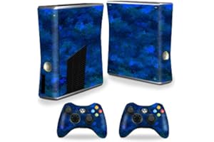 MightySkins Skin Compatible with X-Box 360 Xbox 360 S Console - Blue Ice | Protective, Durable, and Unique Vinyl Decal wrap C