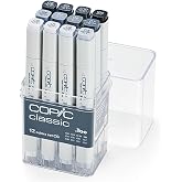 Copic Classic, Alcohol-based Markers, 12pc Set, Cool Gray (New ver.)