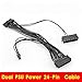 VANCOOL Dual PSU Power Supply24 Pin 20+4 pin ATX Motherboard Adapter Extension Cable-12inches