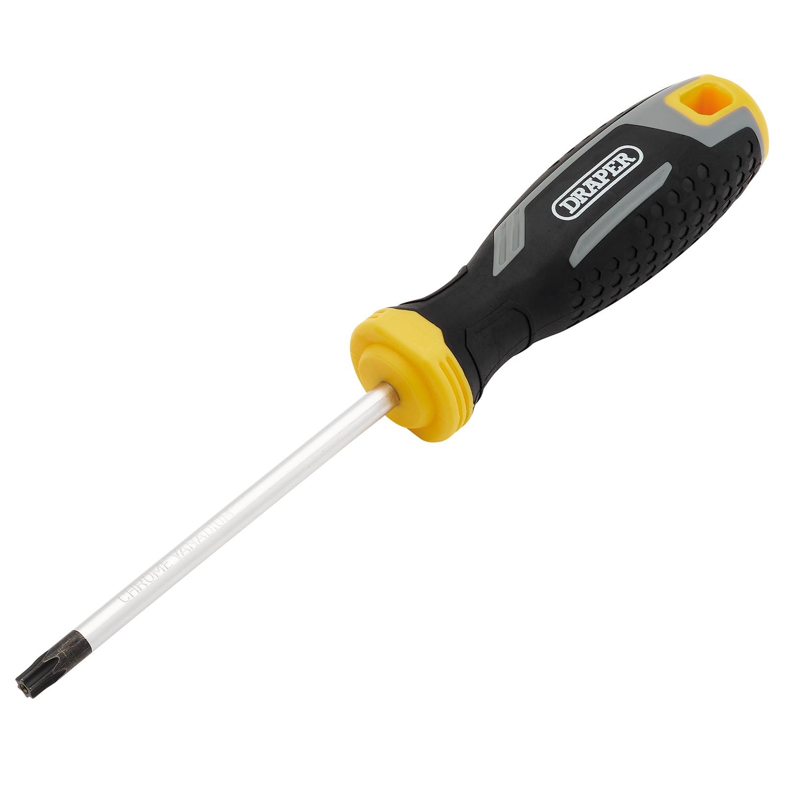 Draper TX-STAR Tamperproof Soft Grip Screwdriver, T30H x 100mm - 13424 - Magnetic Tip, CRV Blade
