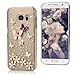 Galaxy S7 Case (Not for Edge) - Mavis's Diary 3D Handmade Bling Crystal Lovely Butterfly Flowers with Shiny Sparkle Rhinestone Diamonds Design Clear Hard PC Cover for Samsung Galaxy S7 (2016)