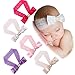 DZT1968® Baby Girl Wide Lace Turban Headband Head Wrap Hair Band With Pearl Bowknot