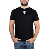 Ukrainian Symbol Volodymyr Zelensky T-Shirt for Men with Embroidered Ukrainian Tryzub from Ukraine - Ukraine Army