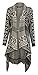 Forever Women's Aztec Diamond Print Knitted Waterfall Cardigan