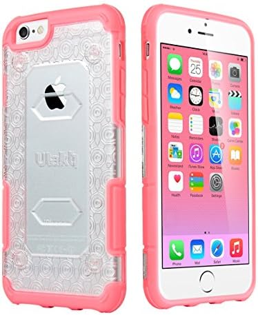 iPhone 6 Case, iPhone 6S Case, ULAK [Nutcandy] Slim Case Rugged Hybrid Case with Ultra Clear Back Panel Rubber Bumper [Corner Protection] Hard Cover for Apple iPhone 6 4.7", iPhone 6S 4.7" (Neo Red)