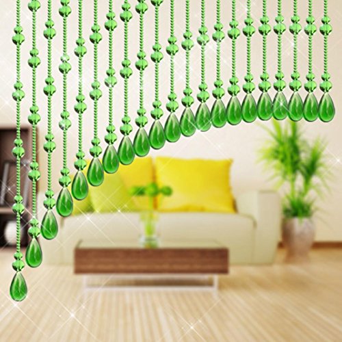 image for Woaills Crystal Glass Gourd-shaped Beads String Tassel Curtain Wedding