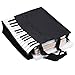 Sound harbor Music Handbag Tote Shopping Bag Gift Music Theme Bag (Black)