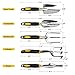 Garden Tool Set 5 Pack, Cast-Aluminum Heavy Duty Gardening Kit 5 Piece Hand Trowel, Transplanter, Cultivator, Weeding Fork and Weeder with Soft Rubberized Non-Slip Ergonomic Handle for Garden Workthumb 4