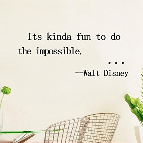 Its kinda fun to do the impossible. Vinyl Wall Art Inspirational Quotes and sayings Home decor Decal Sticker Size: 13'' X 32''