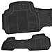 COUNTRY ONE Rubber CAR MATS All Weather 3-PCS 2-Rows Color Black