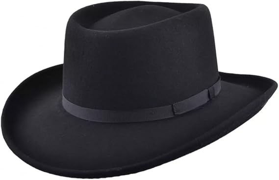 black crushable cowboy hat