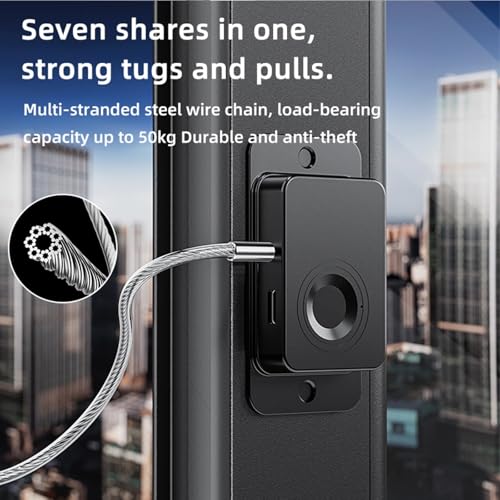 Uniiking® Fingerprint Fridge Lock, Refrigerator Lock with Fingerprint, for Fridge, Cabinet Locks, Drawers, Dishwasher, Toilet and Cabinet Locks Baby Proofing, Adhesive No Drilling (Black)