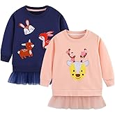 VZF Toddler Girl Sweatshirt Crewneck Long Sleeve Shirt Girls Fall Pullover Tops Clothes