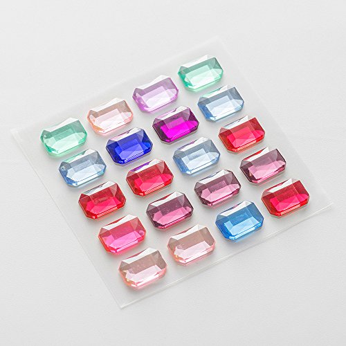 5 Self+adhesive+Multicolor+Flatback+Rhinestone+Stickers