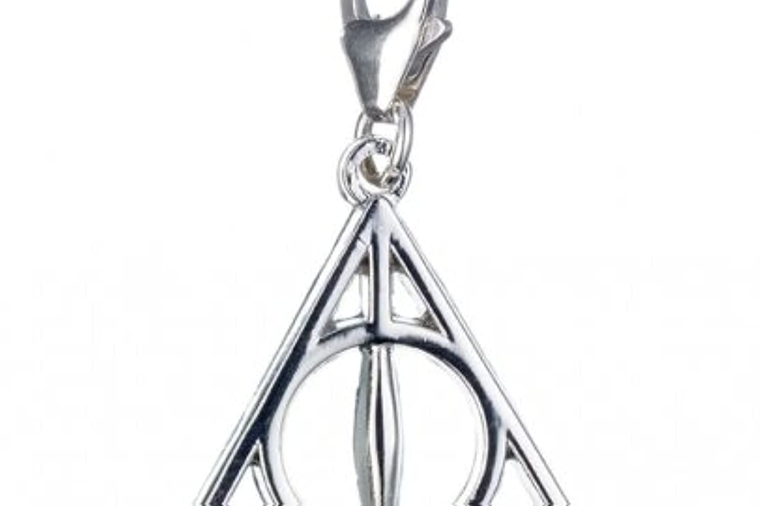 The Carat Shop Official Sterling Silver Harry Potter Jewellery Deathly Hallows Clip on Charm
