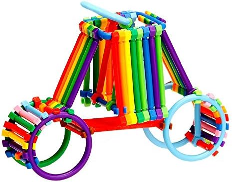 Clamping Bars with Wheels 300 PCS | Interlocking Plastic Engineering Building Blocks Educational Toy
