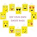 Funnlot Emoji Gift Bags for kids DIY Craft Emoji Paper Goodie Bags for Birthday Party Treat Bags Pack of 12