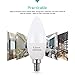 Candelabra LED Bulbs 60Watts, Ambimall 6 Watt E12 Base Daylight White 5000K 600Lumens, Chandelier Light Non-Dimmable for Ceiling Fan(6 Pack)