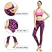 SOUTEAM Womens Yoga Leggings with Pocket, Lightweight Fitness Pants, Purple & Pink, Medium
