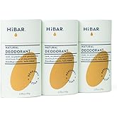 HiBAR - Bergamot & Cedar Plastic Free Deodorant - Natural Deodorant - All-Day Protection - With Sunflower Seed Wax, Rice Bran & Shea Butter - Plastic, Paraben & Aluminum-Free - Vegan - 3 Pack