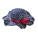 Baby Sun Hats Toddler Girls Flower Sun Hats Bucket Hat with Big Fold-up Brim Blue 0-6t