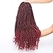 Leeven 1 Pack Pre-twisted Passion Twist Crochet Hair 22 Inch Ombre Color Hair for Passion Twist Braiding Curly Ends Hair Extensions 15 Roots/pack TBUG#