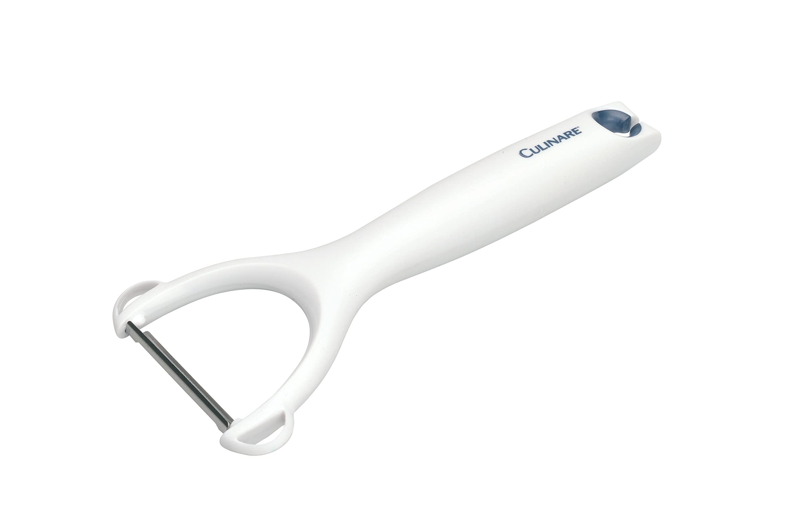 Culinare C30001 Safety Y Peeler, White, Plastic/Stainless Steel, Manual Potato/Vegetable/Fruit Peeler, for Left or Right-Handed Users, Dishwasher Safe