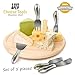 Delightly Cheese Knives Set Premium 5-Piece Hold Cut Shave Slice Spread Serve All Types of Cheeses