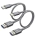 TITACUTE USB Type C Cable 1FT, Short USB 3.0 to USB C Cable 2 Pack Nylon Braided Fast Charger Cable Data Sync Quick Charging Cable