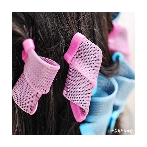 18 Pieces Hair Curlers Spiral Curls No Heat Wave Hair Curlers Styling Kit with 2 Pieces Styling Hooks for Most Kinds of…
