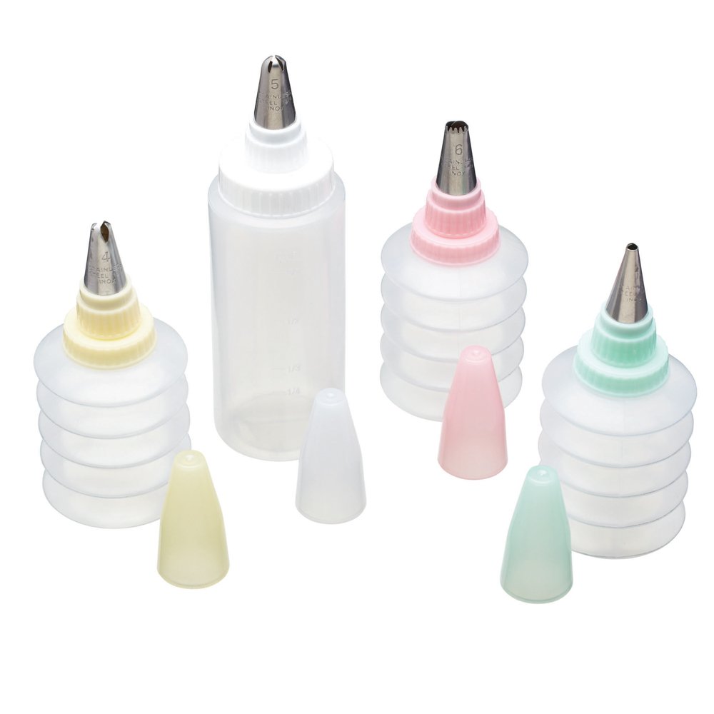 KitchenCraft Sweetly Does It Cake Decorating Set with Easy Squeeze Piping Bags and Nozzles, Plastic/Stainless Steel